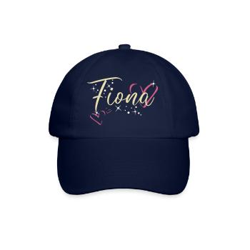 Fiona Nom Prénom Calligraphie coeur - Casquette classique - bleu/bleu - Devant