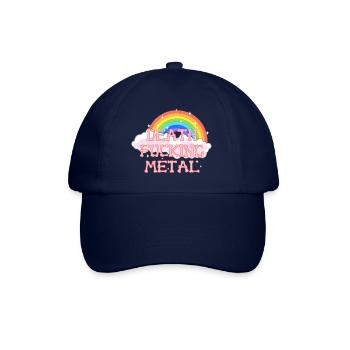 Death Fucking Metal - Baseballkappe - Blau/Blau - Vorne