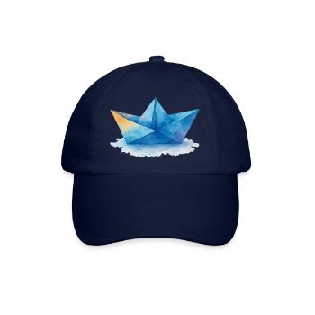 papierboot aquarell - Baseballkappe - Blau/Blau - Vorne