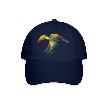 Motif de perroquet arc-en-ciel - Casquette classique - bleu/bleu - Devant