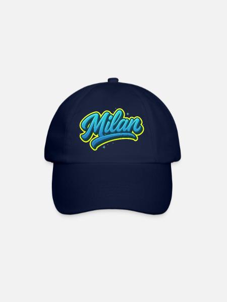Graffiti Prénom Léon cadeau idéal imprimable - Casquette classique - bleu/bleu