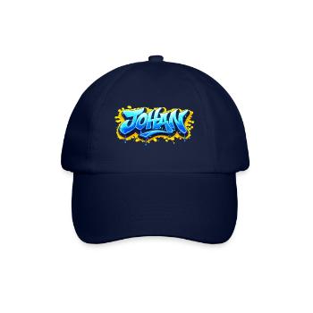 JOHAN GRAFFITI NAME FÜR PERFEKTES GESCHENK DRUCKBAR - Baseballkappe - Blau/Blau - Vorne