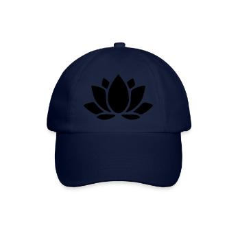 Lotus Flower Lotus Flower Floral Icons Black - Baseball Cap - blue/blue - Front