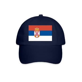 Serbische Flagge - Baseballkappe - Blau/Blau - Vorne