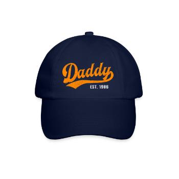 Daddy - Bester Dad Daddy Papa der Welt - est. 1986 - Baseballkappe - Blau/Blau - Vorne