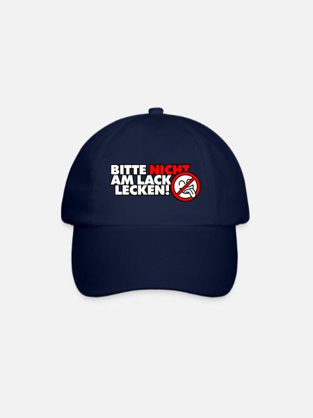 Bitte nicht am Lack lecken! - Baseballkappe - Blau/Blau