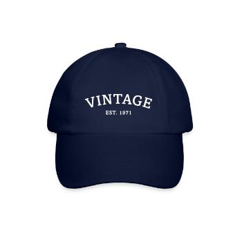 Vintage Est. 1971 Birthday Gift - Baseball Cap - blue/blue - Front