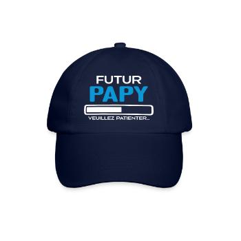 Futur Papy Veuillez Patienter - Idée Cadeau Papy - Casquette classique - bleu/bleu - Devant