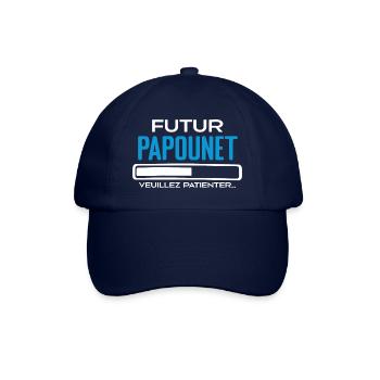 Futur Papounet Cadeau Fete des Peres Papa - Casquette classique - bleu/bleu - Devant