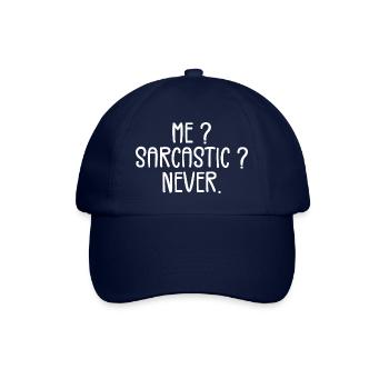 Ich? Sarkastisch? Nie. - Baseballkappe - Blau/Blau - Vorne