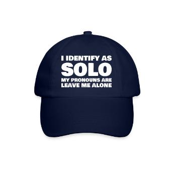 Lustige Pronomen Zitat - Baseballkappe - Blau/Blau - Vorne