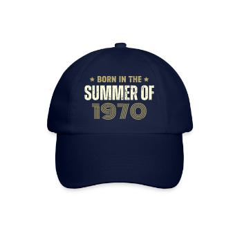 Vintage 1970er Vintage 1970er Jahre Geburtstagsgeschenk - Baseballkappe - Blau/Blau - Vorne