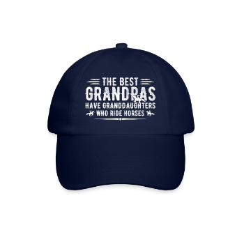 Die besten Opas haben Enkeltöchter, die reiten - Baseballkappe - Blau/Blau - Vorne