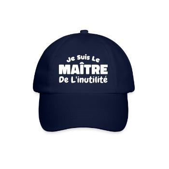 Je Suis Le Maître De L'inutilité - Casquette classique - bleu/bleu - Devant