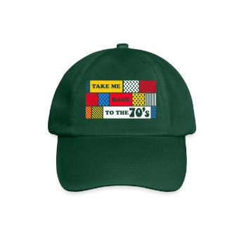 70er Jahre Grafik - Baseballkappe - Flaschengrün - Vorne