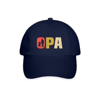 Opa und Enkelin Geschenk für Großvater mit Enkeln - Baseballkappe - Blau/Blau - Vorne