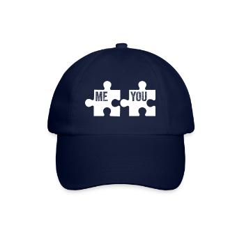 ICH DU | PUZZLE | PAAR - Baseballkappe - Blau/Blau - Vorne