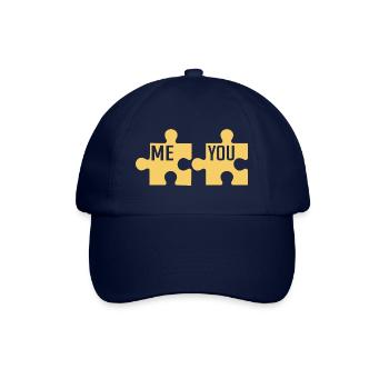 ICH DU | PUZZLE | PAAR - Baseballkappe - Blau/Blau - Vorne