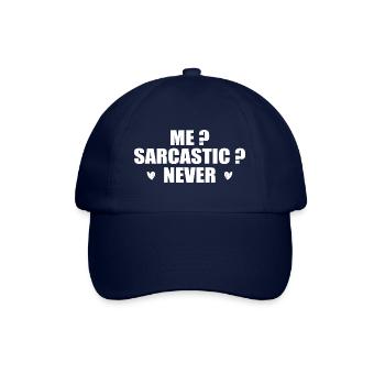 Ich? Sarkastisch? Nie. - Baseballkappe - Blau/Blau - Vorne