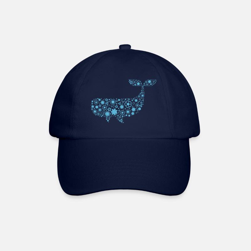 Wal - Baseballkappe - Blau/Blau