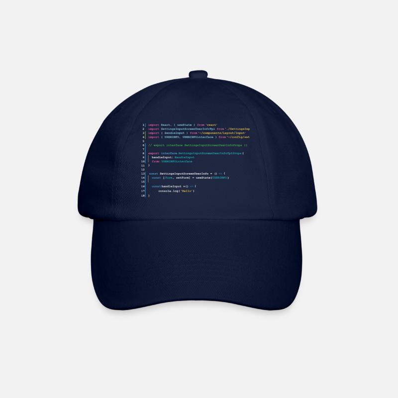 Programmers code in React - Baseball Cap - blue/blue