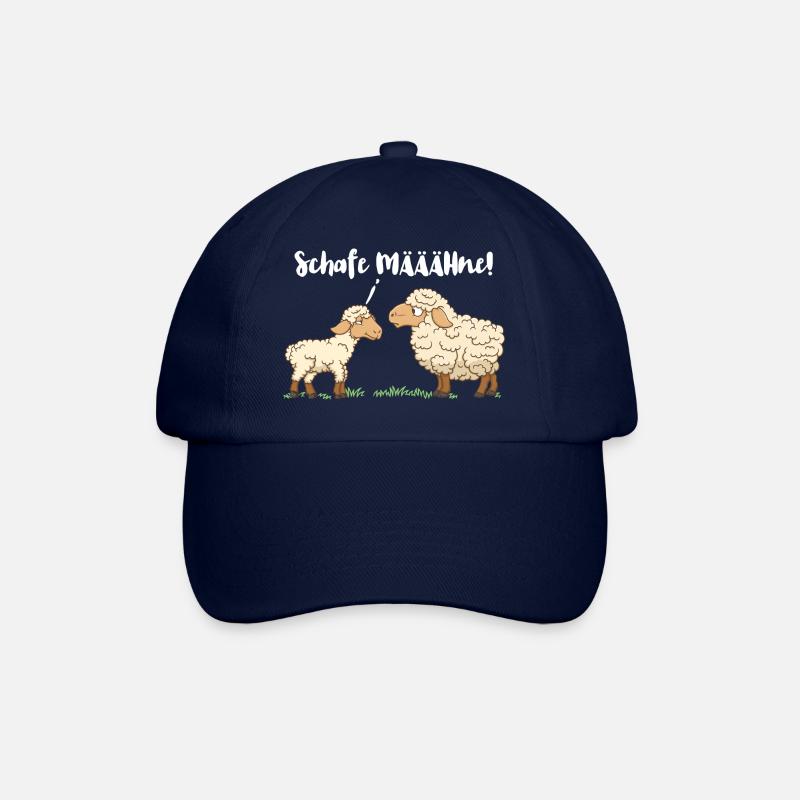 Schafe MÄÄÄHne! Witziges Schaf-Design - Baseballkappe - Blau/Blau