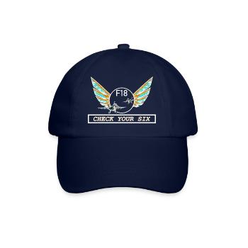 Check Your Six - Baseballkappe - Blau/Blau - Vorne