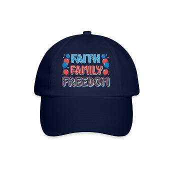 Faith Family Freedom - Baseballkappe - Blau/Blau - Vorne