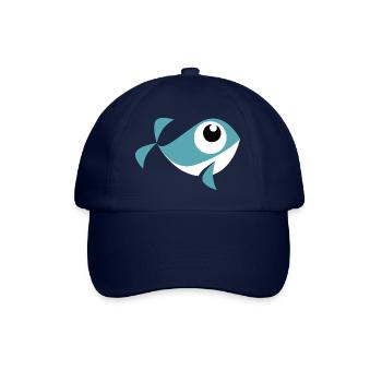 comic whale - Baseball Cap - blue/blue - Front