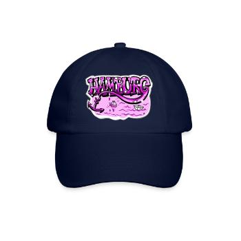 Hamburg Schriftzug pink - Baseballkappe - Blau/Blau - Vorne