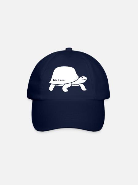Take it slow Turtle Design - Baseball Cap - blue/blue