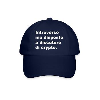 Introvertiert, aber bereit, über Crypto zu sprechen - Baseballkappe - Blau/Blau - Vorne