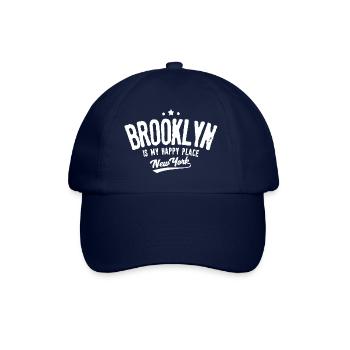 Brooklyn ist mein glücklicher Ort - Baseballkappe - Blau/Blau - Vorne