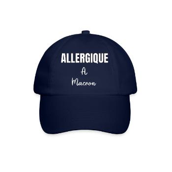 Allergique à Macron - Casquette classique - bleu/bleu - Devant