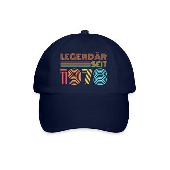 LEGENDÄR seit 1978 Geburtstag - Baseballkappe - Blau/Blau - Vorne