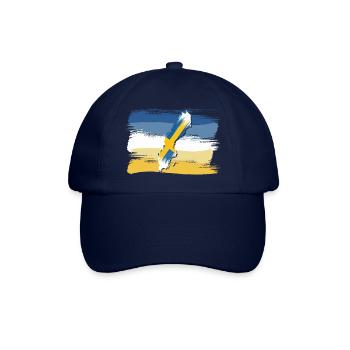 Sweden Country Outline Flag Holiday Gift - Baseball Cap - blue/blue - Front