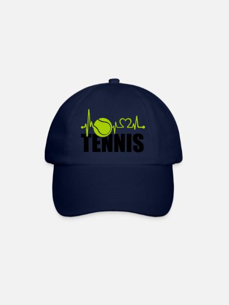 tennis love - Baseballkappe - Blau/Blau