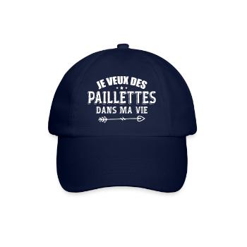 Je Veux Des Paillettes Dans Ma Vie - Casquette classique - bleu/bleu - Devant