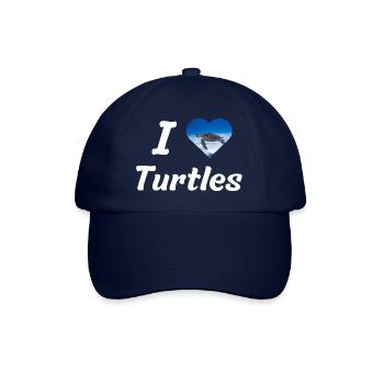 I love Turtles - Baseballkappe - Blau/Blau - Vorne