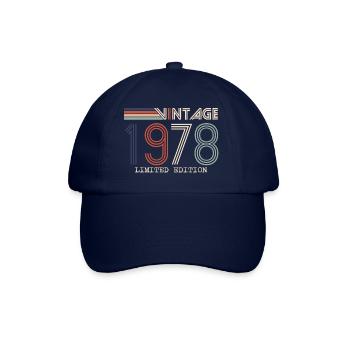 Jahrgang 1978 Jubiläumsgeschenk - Jahrgang 1978 - Baseballkappe - Blau/Blau - Vorne