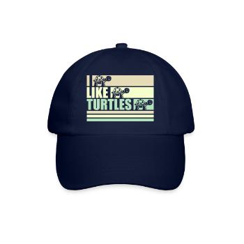 I Like Turtles Cute Tortoise Love Turtle Lover - Baseball Cap - blue/blue - Front