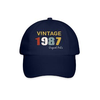 Originalteile 1987 - Geschenk zum 37-jährigen Jubiläum - Baseballkappe - Blau/Blau - Vorne