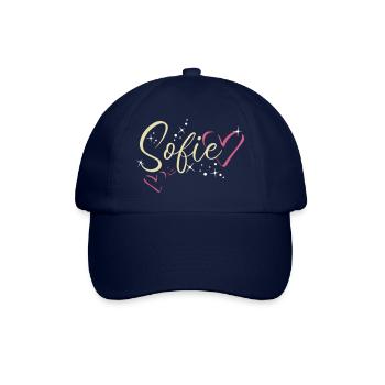 Sofie Surname First name Calligraphy Heart - Baseball Cap - blue/blue - Front