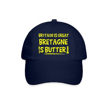 GROSSBRITANNIEN IST GROSSARTIG, BRETAGNE IST BUTTER! - Baseballkappe - Blau/Blau - Vorne