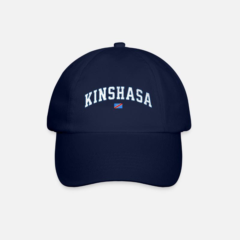 Unterstützen Sie Kinshasa: Feiern Sie den kongolesischen Geist - Baseballkappe - Blau/Blau