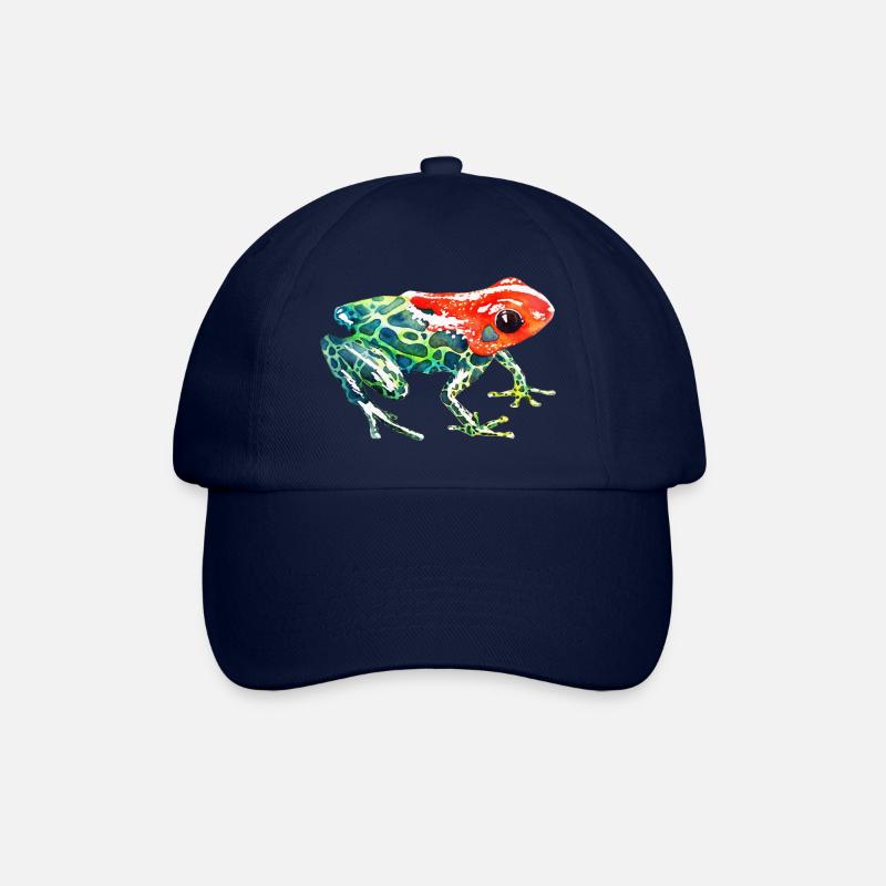 Frosch mit rotem Kopf - Baseballkappe - Blau/Blau