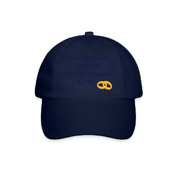 t_shirt_mariage_deux_oui_pour_un_nom - Casquette classique - bleu/bleu - Devant