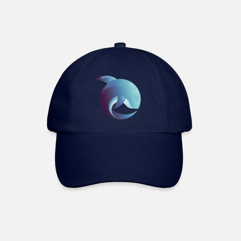 Dolphin forever blue / Delfine Illustration - Baseballkappe - Blau/Blau