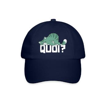Katze Was für ein Geschenk Humor Katze Kätzchen Frau Mädchen - Baseballkappe - Blau/Blau - Vorne
