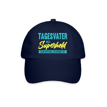 Tagesvater Superheld Tagespapa Erzieher Geschenk - Baseballkappe - Blau/Blau - Vorne